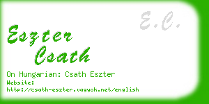 eszter csath business card